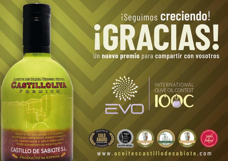 EVO IOOC 2020, Medalla de Oro para Castilloliva Premium