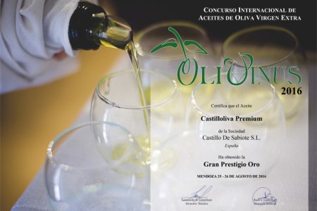 Premio Gran Pestrigio Oro en Olivinus 2016 (Argentina)